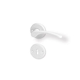 ACT Viola - R white, Door Handle on a Round Rose